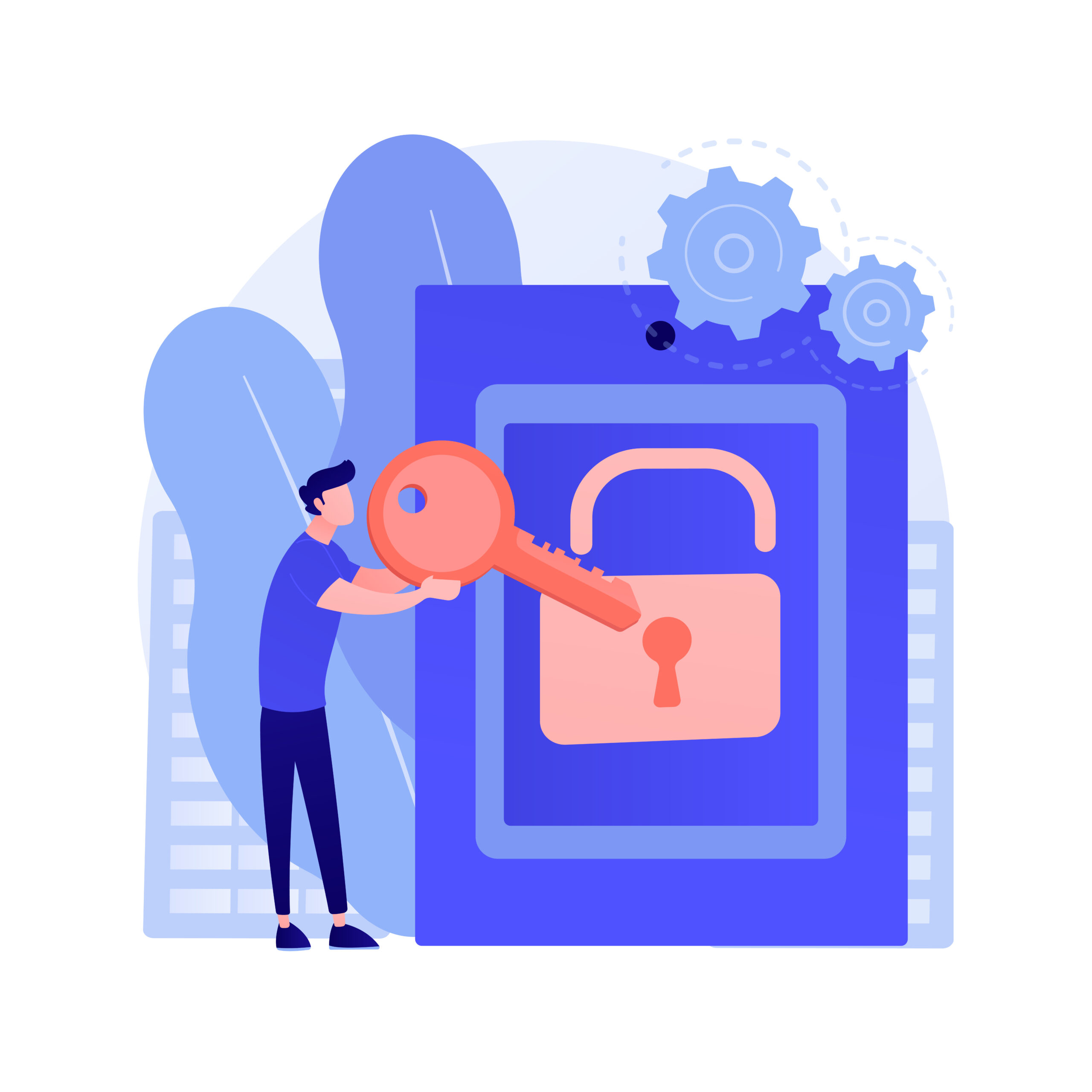 Access control system abstract concept vector illustration. Access control system abstract concept vector illustration. Security system, authorize entry, login credentials, electronic access, password, pass-phrase or PIN verification abstract metaphor.