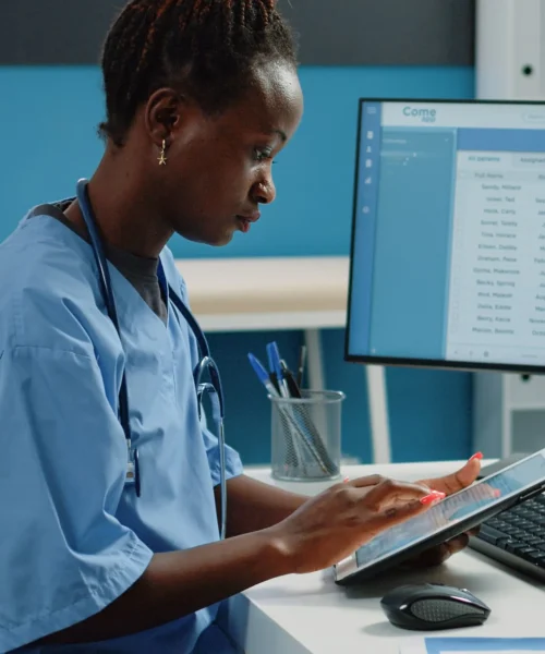 african-american-nurse-using-digital-